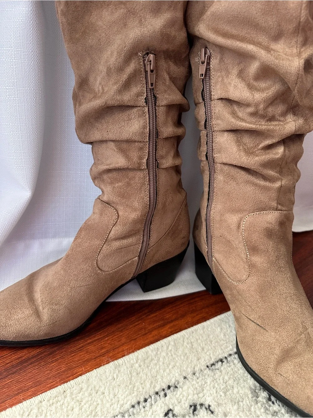 Journee Zivia Tru Comfort Women’s Taupe Over-the-Knee Boots Size 9 Mid-Calf